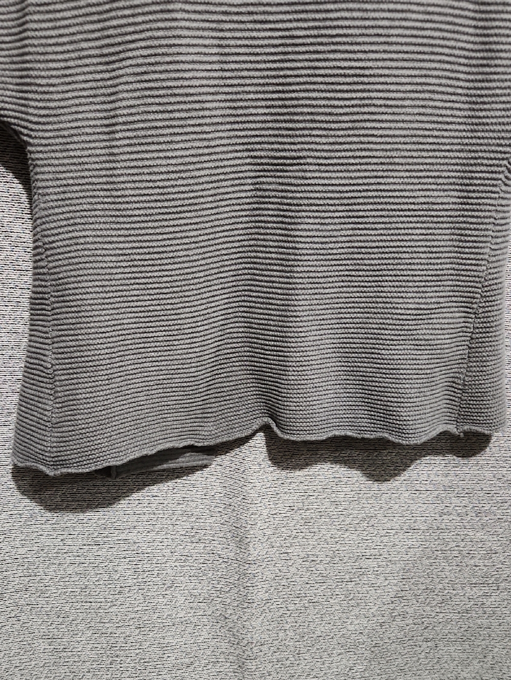 Kasper Gray Short-Sleeve Ribbed Open Front Cardigan - Picture 5 of 5
